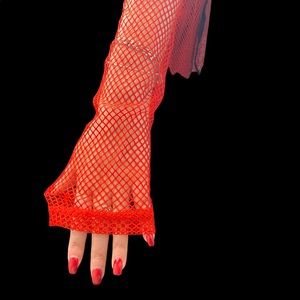 NIB XXL Sexy Red Fishnet Lingerie/Bathing Suit Cover-up